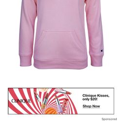 Girls Champion Pink Hoodie
