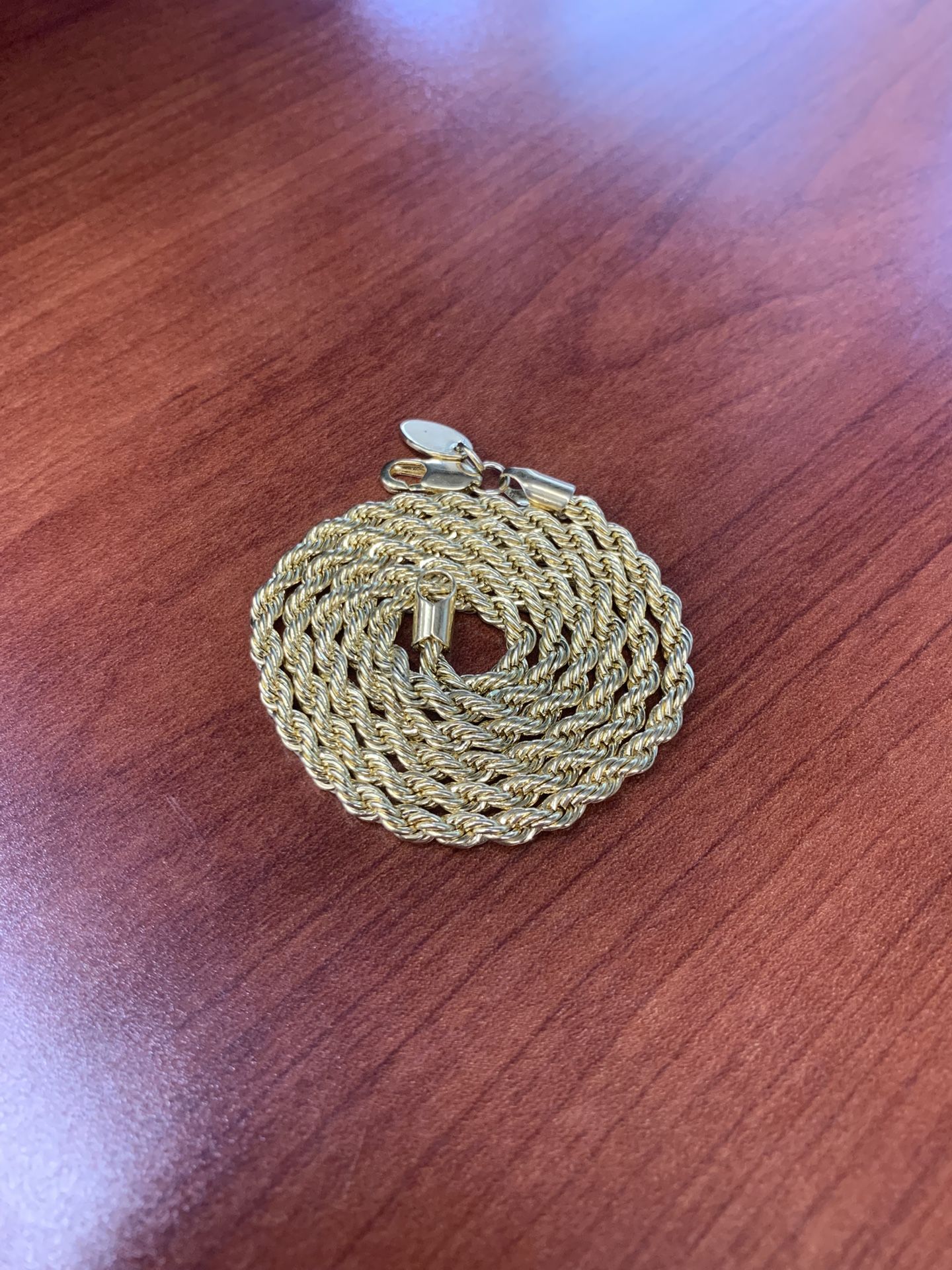 18k gold plated rope chain
