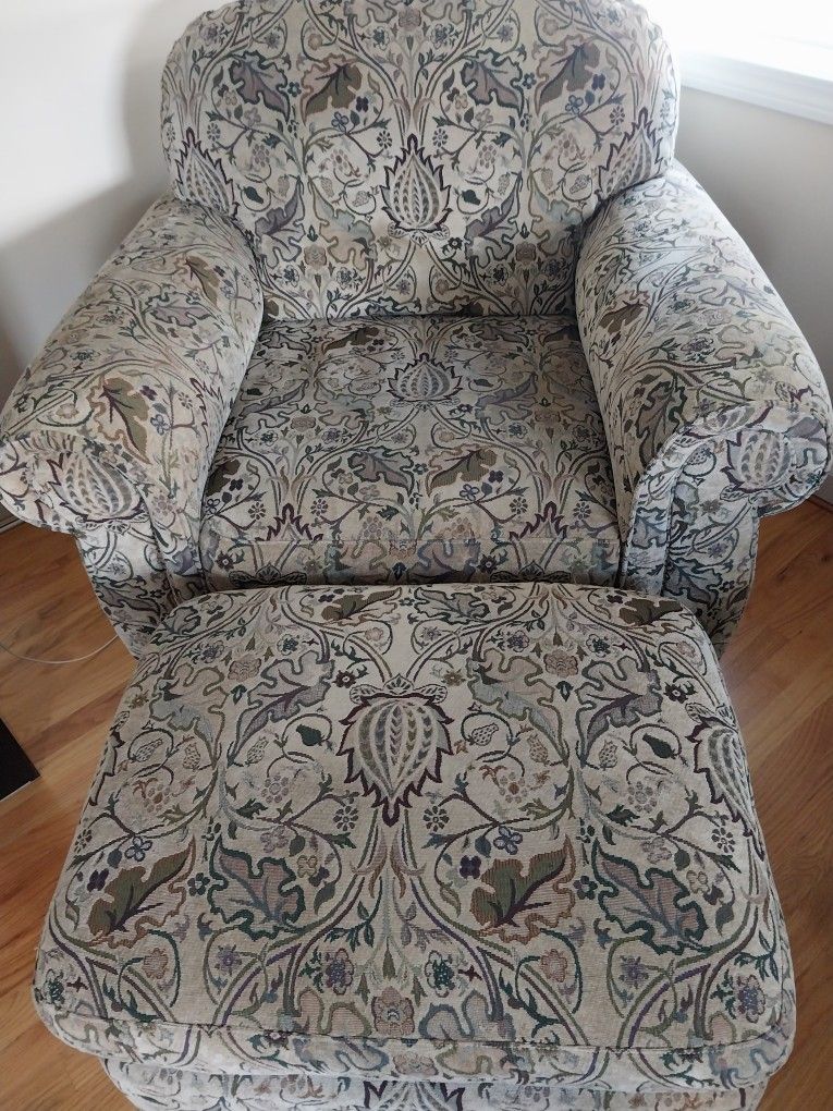Furniture--chair And Ottoman
