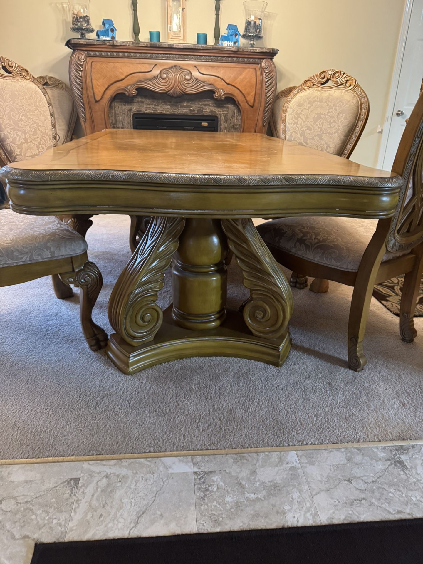 Havertys Furniture Set-dining Table With Chairs, China Cabinet, Fireplace, Entertainment Center, Coffee Table And End Table