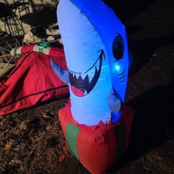 Price Is Firm.. 36-in Christmas Shark Blow Up