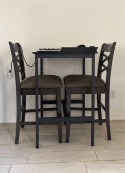 Set of Table & Two Chairs - Bar Height