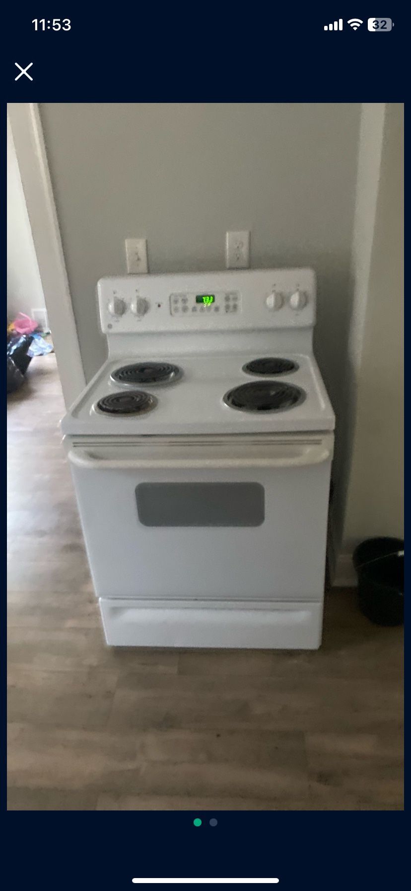 Electric White Stove 