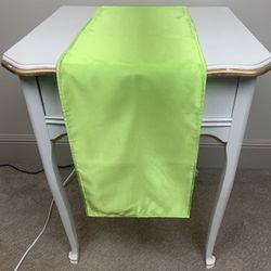 Lime Green Satin Table Runner 