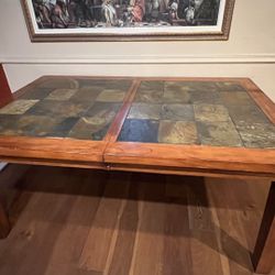 Tile Topped Table And 5 Chairs