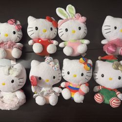 Set of 8 Hello Kitty Plush Toys