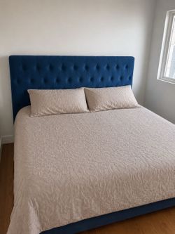 Blue King Bed