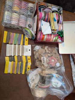 Craft ribbon and cording lot