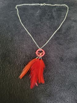 Red Feather necklace