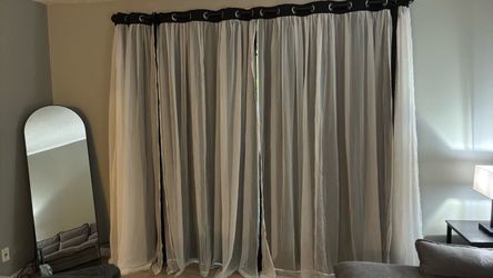 PCsPONY DANCE Black Out Curtains - Double Layers Blackout Window Covering