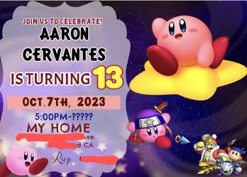 Kirby Invitations