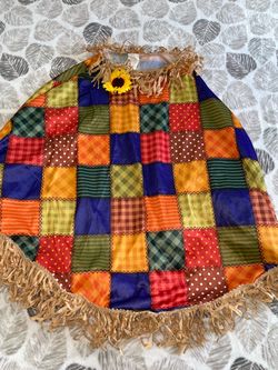 Adult Friendly Scarecrow Poncho Halloween costume