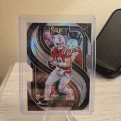 Drake Maye Select Silver Diecut 