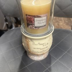 Pottery Barn Candle Holder With HandCrafted Base