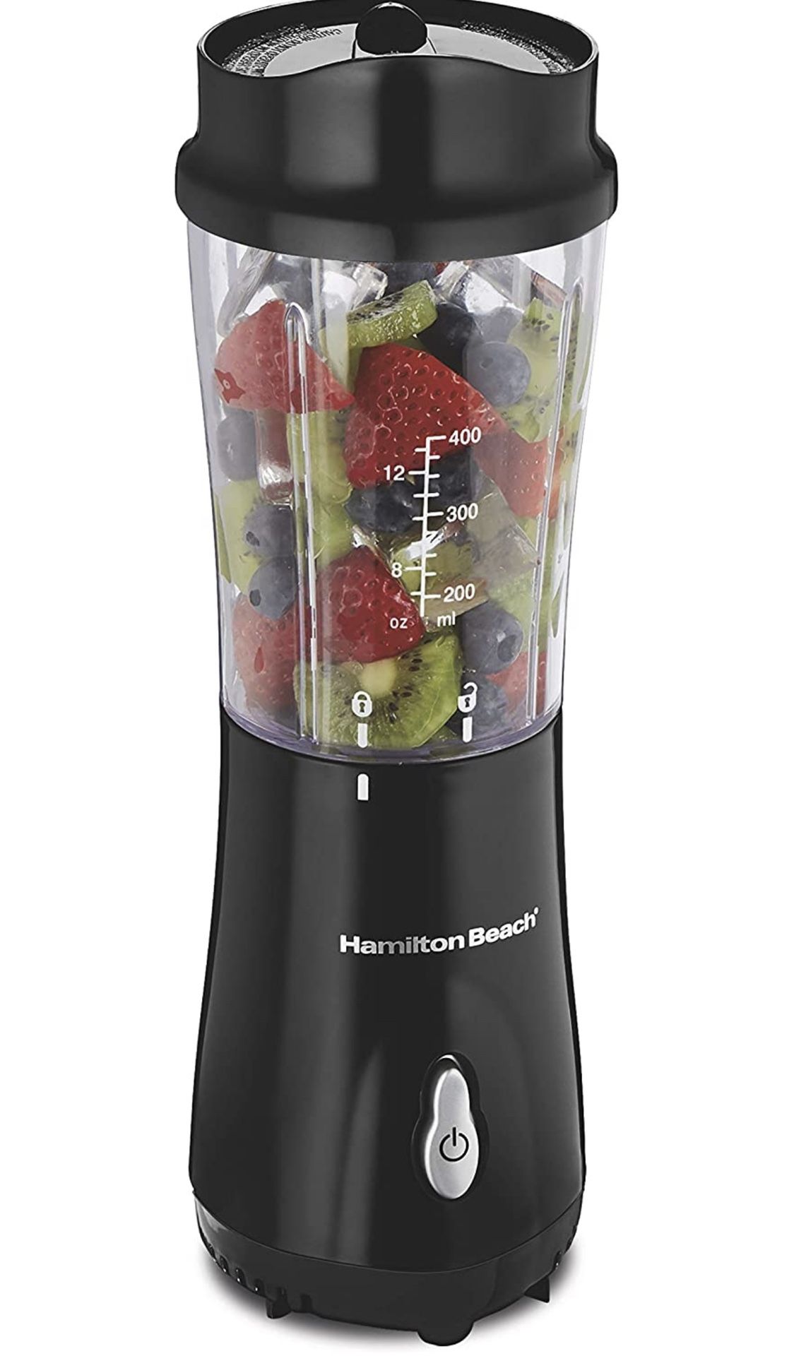 Hamilton Beach Personal Blender for Shakes and Smoothies with 14oz Travel Cup and Lid, Black (51101AV) $10 Firm