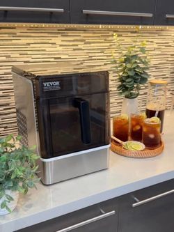 VEVOR Countertop Ice Maker, 32 Cubes Ready in 15 Mins, 46lbs in 24Hrs