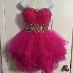 Pink / Gray formal dress
