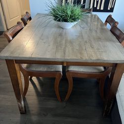 FREE - Wooden Table with 5 Chairs 