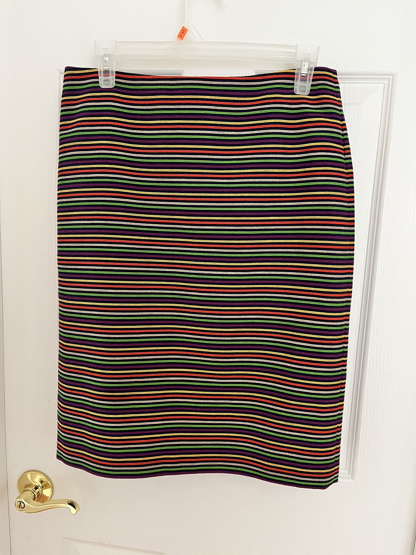 Talbots Lined Striped Multicolor Pencil Skirt Size 6