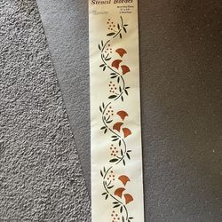 Flower Morning Glory Stencil Wall Border 5 x 24