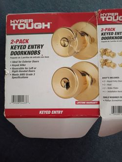 2 pack keyed entry door knobs