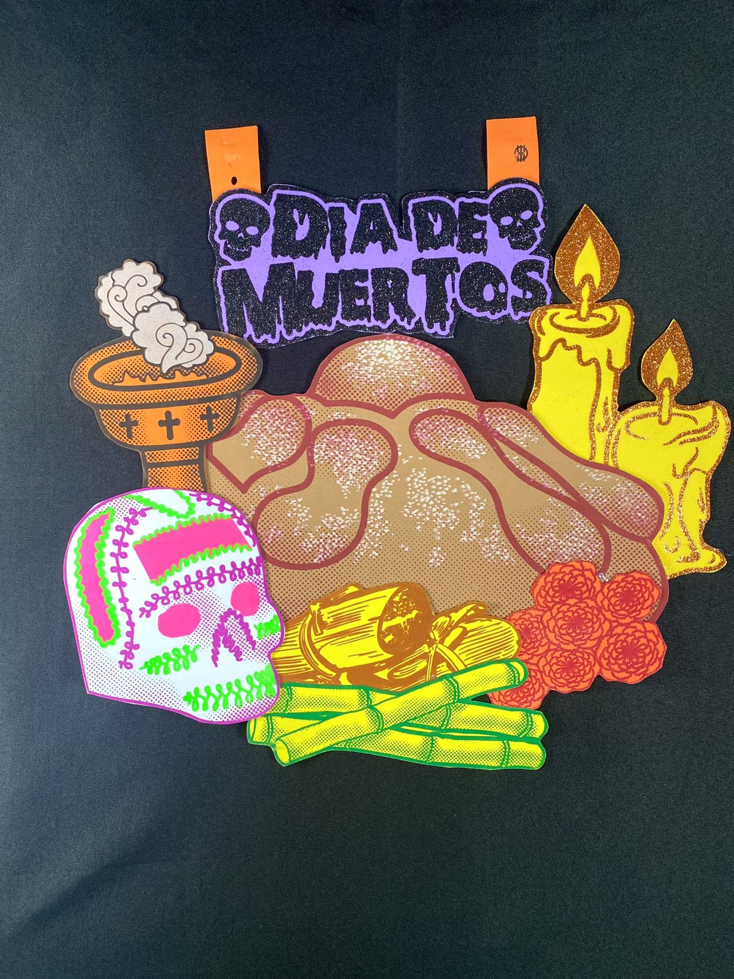 Colorful Foami Día De Muertos Decoration