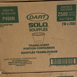 Solo 4oz Cups Translucent Portion Containers Dart P400N NEW