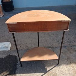 Half Moon Console Wooden Table