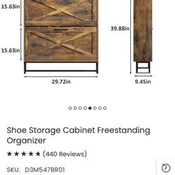 Shoe Cabinet - Assembly Required Brand New 