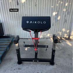 New in box  Mikolo Preacher Curl Bench, Plate Loaded Bicep Curl Machine, Bicep and Tricep Workout Equipment，2 in 1 Arm Training Machine for Home Gym 