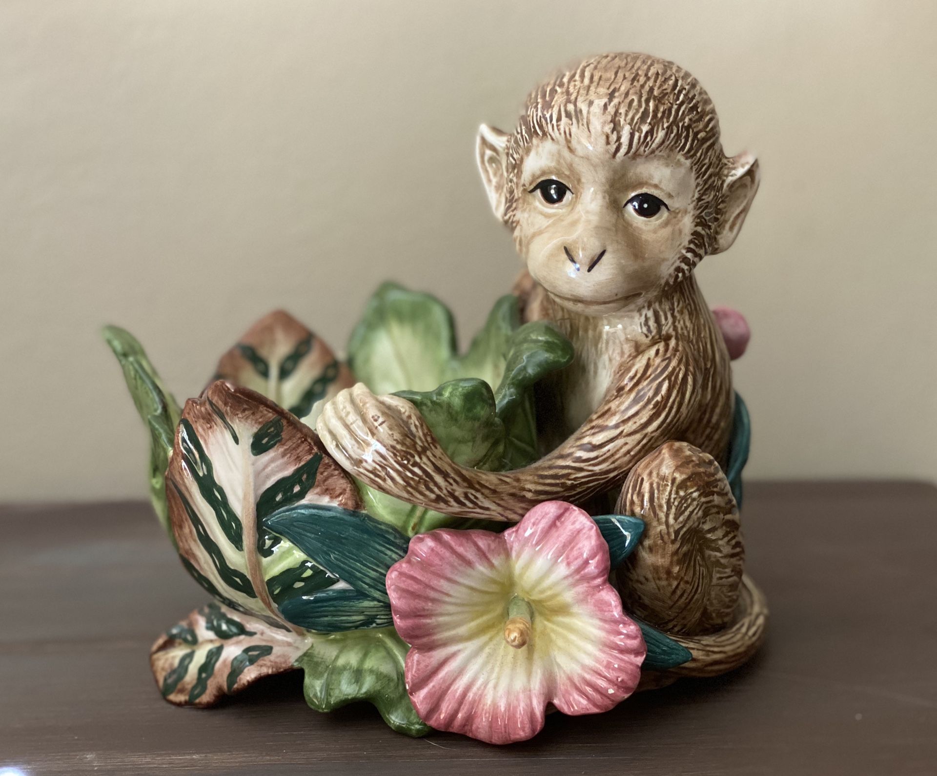 Fitz and Floyd Monkey Candle Holder in perfect condition for sale!