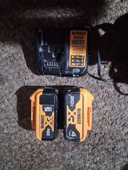 DeWalt 20V XR Batteries and Charger Bundle