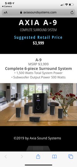Axia A-9 Home Surround Sound System