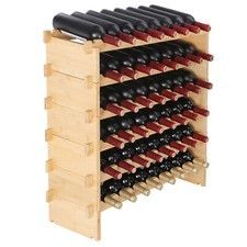 120 Bottle Wood Wine Rack 8 Tier Storage Display Shelves