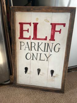 Christmas Elf Wood Sign