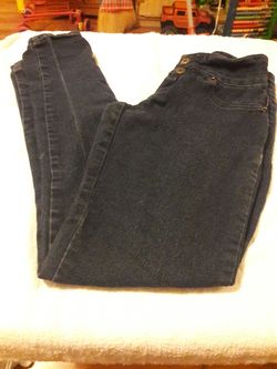 Dark blue high- waist skinny jeans