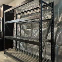 Gladiator Storage Rack 77" WIDE HEAVY DUTY RACK WITHFOUR 24" DEEP SHELVES