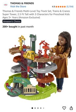 Thomas & Friends Multi-Level Toy Track Set, Trains & Cranes Super Tower
