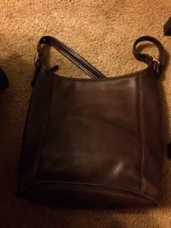 Coach bucket purse brown