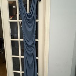 Blue evening gown