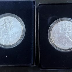 (2) Silver .999 ASE Westpoint 2007&2008