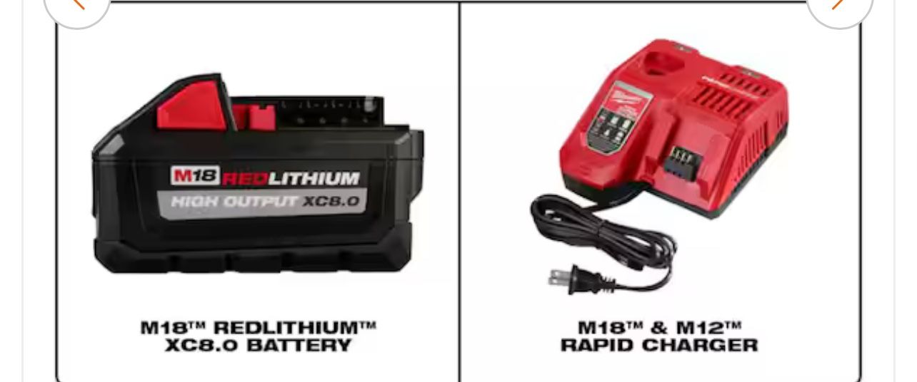Milwaukee Battery And Rapid Charger