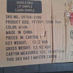 Twin Bed Frame (QTY:2) PINK