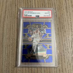 2023 Select Victor Wembanyama – Blue Prizm – Rookie – PSA 10 GEM MINT 