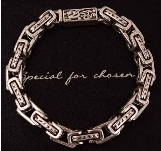 925 Sterling Silver Women's Men's Large Chain Bracelet Band Gift