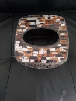 Stained glass kleenex box holder