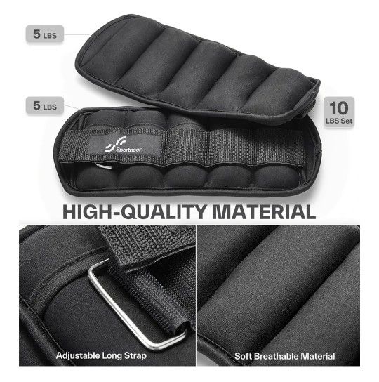 10 lb Set Ankle Weights Adjustable