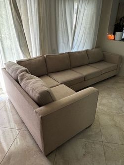 Light Brown/Tan Sectional Couch
