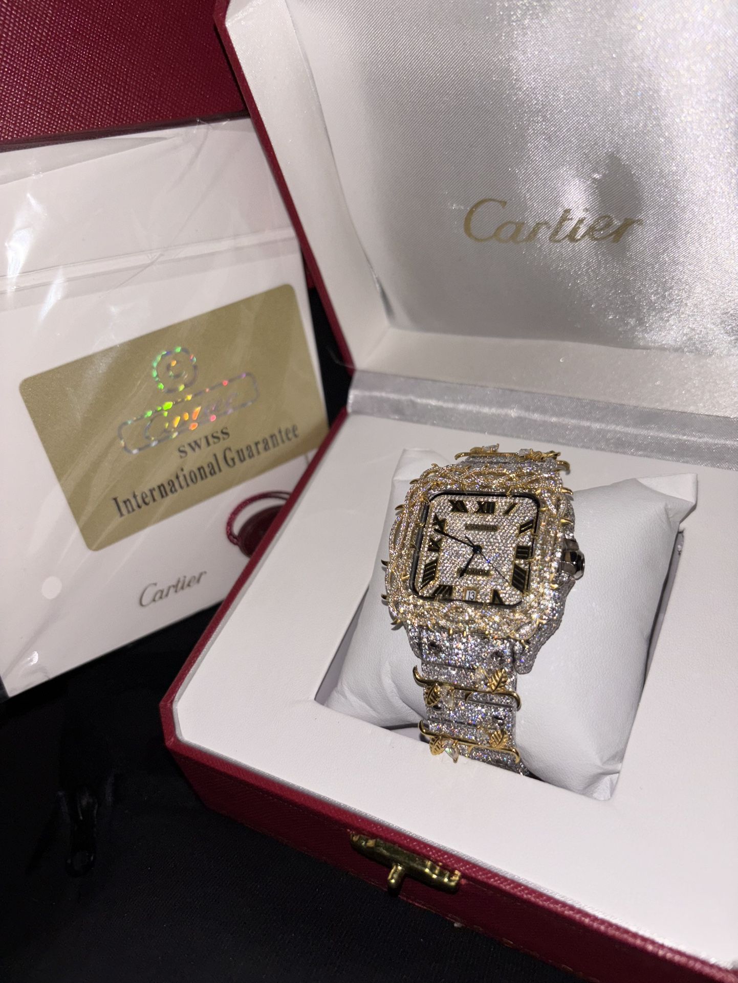 Moissanite Crown Of Thorns Cartier Watch