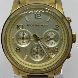 Michael Kors MK5659 Women's Watch Chronograph Gold Tortoise Acetate Band